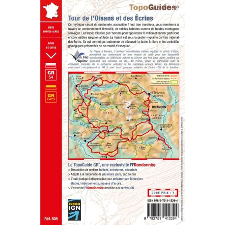 GR54/GR541 TOUR DE L'OISANS ET DES ECRINS  PN DES ECRINS 508