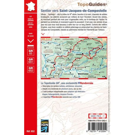 GR65/GR652/GR651 SAINT-JACQUES, FIGEAC-MOISSAC 652