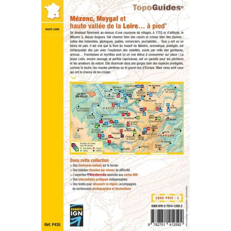 LE PAYS DU MEZENC ET DE LA LOIRE SAUVAGE A PIED - REF. P435