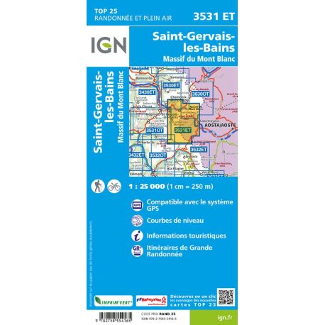 3531ET SAINT GERVAIS LES BAINS MASSIF DU MONT BLANC