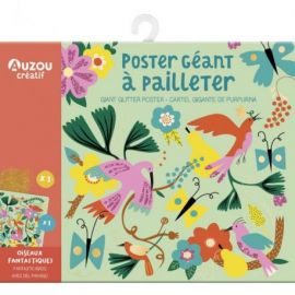 POSTER GEANT A PAILLETER - OISEAUX FANTASTIQUES