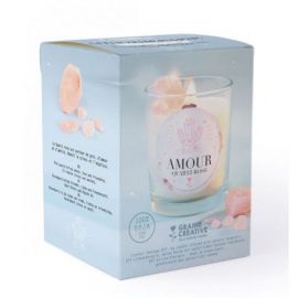 QUARTZ ROSE - KIT BOUGIE TENDANCE LITHOTHERAPIE