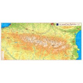 LE MASSIF DES PYRENEES ET LES CHEMINS VERS ST-JACQUES 62 X 42CM