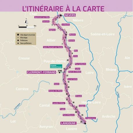 LA VIA ALLIER - LA VELOROUTE DE L'AUVERGNE DE NEVERS A LANGOGNE