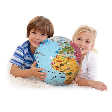 MAXI GLOSSY MERVEILLES DU MONDE 42CM / GLOBE GONFLABLE