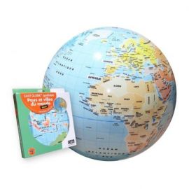 GLOBE MAXI 42 CM SHINY PAYS ET VILLES DU MONDE