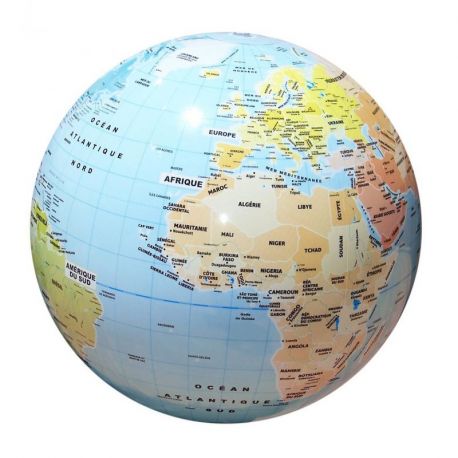 GLOBE MAXI 42 CM SHINY PAYS ET VILLES DU MONDE