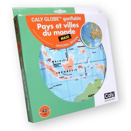 GLOBE MAXI 42 CM SHINY PAYS ET VILLES DU MONDE