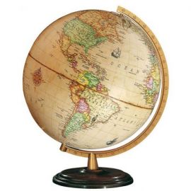 GLOBE 30 CM RENAISSANCE PIED BOIS LUMINEUX