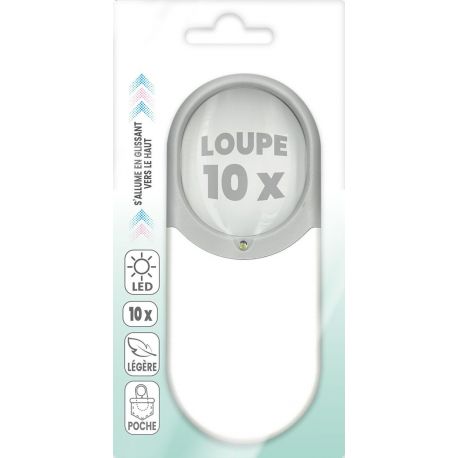 LOUPE DE LECTURE LED GRISE