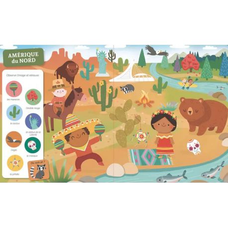 AUTOUR DU MONDE - CHERCHE ET TROUVE DES TOUT-PETITS