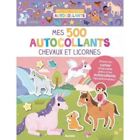 CHEVAUX ET LICORNES - MES 500 AUTOCOLLANTS