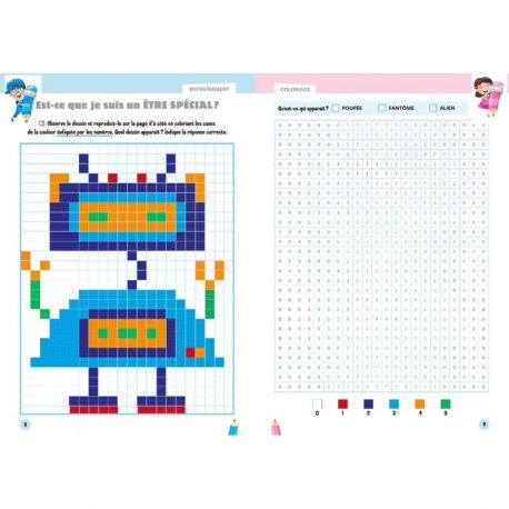 COLORIAGES PIXELS PAR NUMEROS