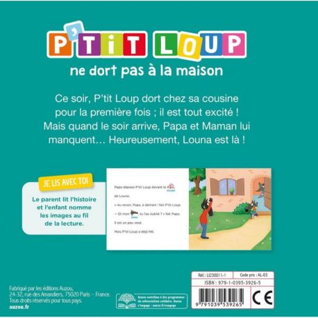 P'TIT LOUP NE DORT PAS A LA MAISON JE LIS AVEC TOI