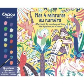 MES 4 PEINTURES AU NUMERO - MERVEIL LEUSE NATURE -MON COFFRET D'ARTISTE