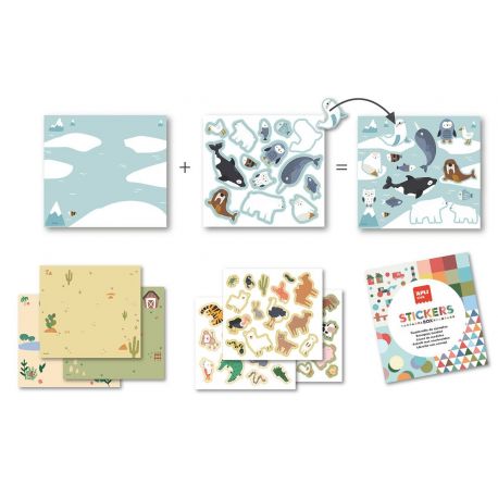 BOITE STICKERS ANIMAUX ET LEUR HABITAT