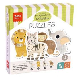 PUZZLES ANIMAUX DE LA SAVANE 16 PIECES