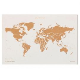 CARTE LIEGE MONDE S - SPECIAL EDITION BLANC - CADRE BLANC 30CM X 20 CM