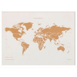 CARTE LIEGE - MONDE M - SPECIAL EDITION BLANC - CADRE BLANC 45CM X 30CM