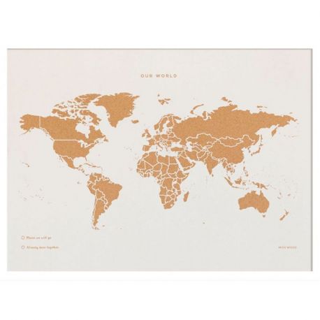 CARTE LIEGE - MONDE M - SPECIAL EDITION BLANC - CADRE BLANC 45CM X 30CM
