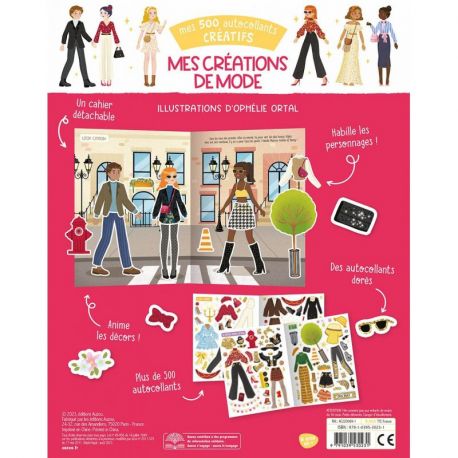 MES CREATIONS DE MODE - MES 500 AUTOCOLLANTS CREATIFS
