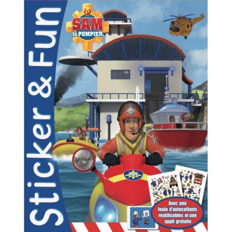 SAM LE POMPIER STICKER AND FUN - 2 EN 1