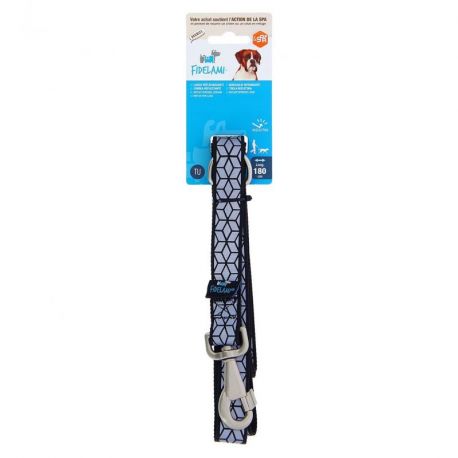 LAISSE MOTIF REFLECHISSANT NOIRE 180 CM