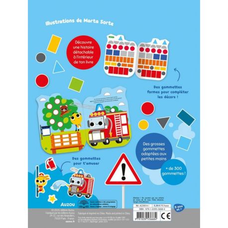 L'AVENTURE DE PETIT CAMION DE POMPIER - GOMMETTES FORMES