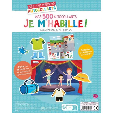 JE M'HABILLE MES 500 AUTOCOLLANTS