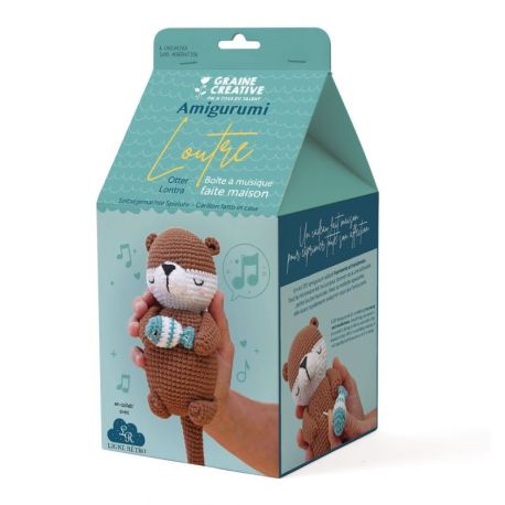 KIT CROCHET LOUTRE MUSICALE