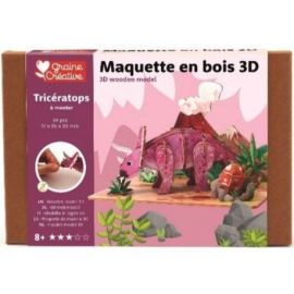 TRICERATOPS - MAQUETTE BOIS 3D
