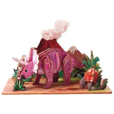 TRICERATOPS - MAQUETTE BOIS 3D
