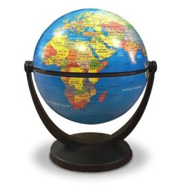 GLOBE 10 CM TOURNANT BLEU POLITIQUE