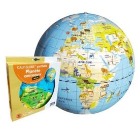 MAXI GLOSSY GLOBE PLANETE ANIMAUX 42 CM