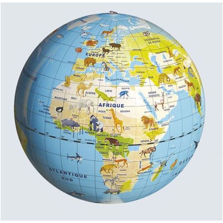 MAXI GLOSSY GLOBE PLANETE ANIMAUX 42 CM