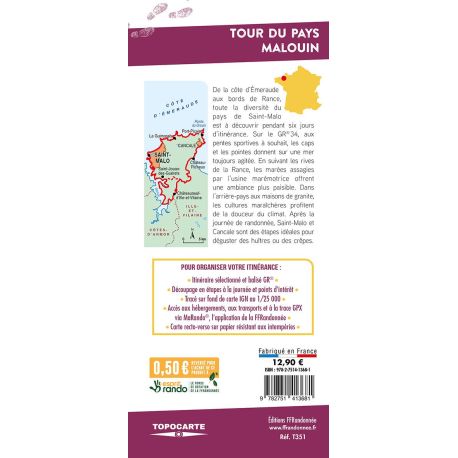 GRP TOUR DU PAYS MALOUIN T351 TOPOCARTE