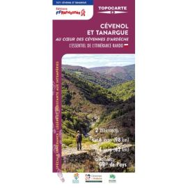 GR TOURS DANS LE CEVENOL ET LE TANARGUE T071 TOPOCARTE