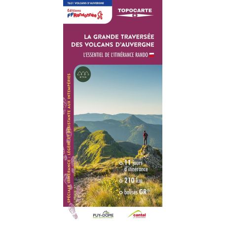 GR4/GR400/GR30 LA TRAVERSEE DES VOLCANS D'AUVERGNE - TOPOCARTE T631