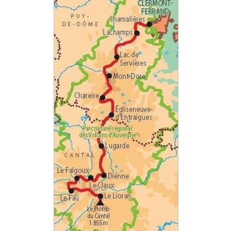 GR4/GR400/GR30 LA TRAVERSEE DES VOLCANS D'AUVERGNE - TOPOCARTE T631