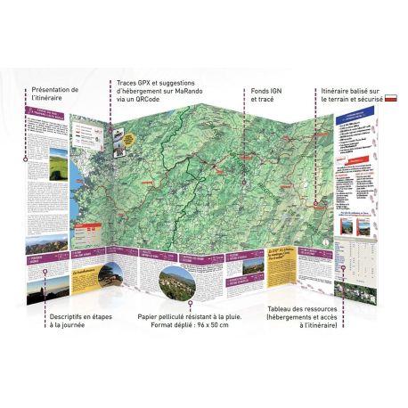GR4/GR400/GR30 LA TRAVERSEE DES VOLCANS D'AUVERGNE - TOPOCARTE T631