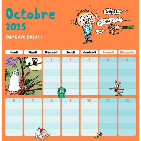 CALENDRIER DE LA FAMILLE 2025-2026 MAX ET LILI