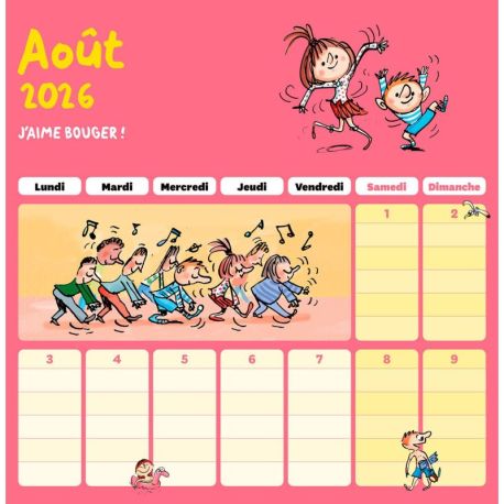 CALENDRIER DE LA FAMILLE 2025-2026 MAX ET LILI