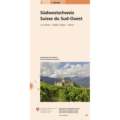 CARTE NATIONALE SUISSE N° 3 SUISSE SUD-OUEST