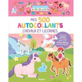 CHEVAUX ET LICORNES MES 500 AUTOCOLLANTS