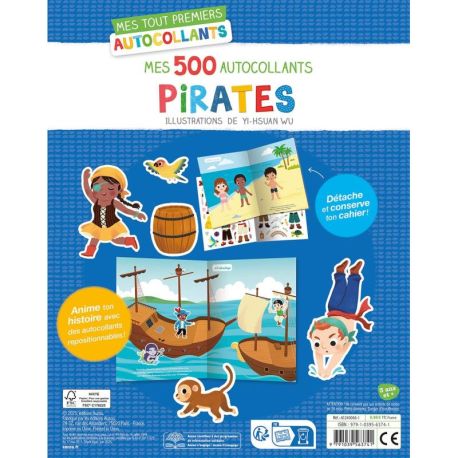 LES PIRATES MES 500 AUTOCOLLANTS