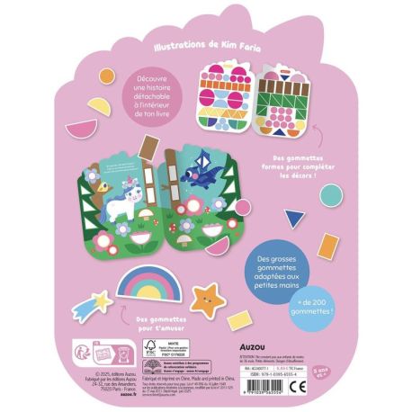 L'AVENTURE DE PETITE LICORNE GOMMETTES FORMES