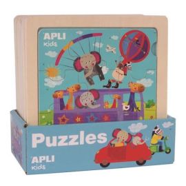 PRESENTOIR 9 PUZZLES BOIS TRANSPORT