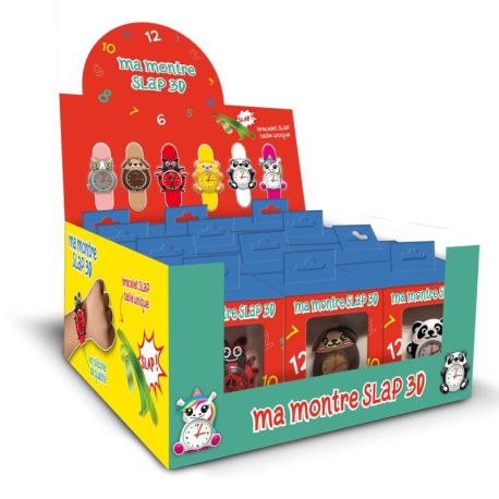 DISPLAY 12 MONTRES SLAP 3D ANIMAUX