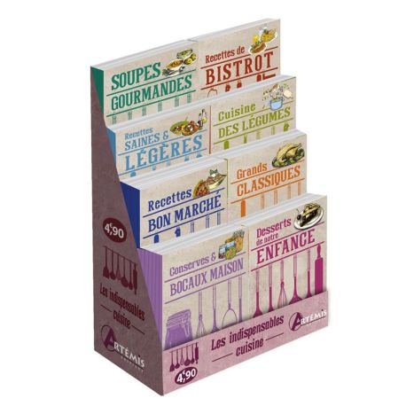BOITE 40EX.CUISINE INDISPENSABLES  (5EX/TITRE - 8 TITRES)