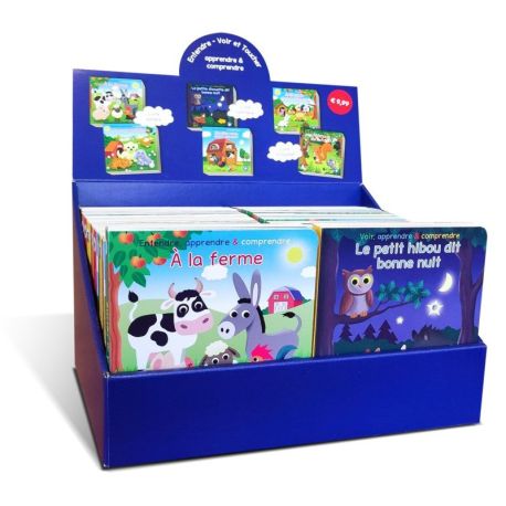 DISPLAY PLEIN 24EX LIVRE A TOUCHER SONORE ET LUMIERE (4EX/TITRE - 6TITRES)